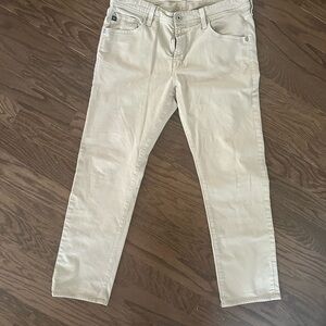 Ag Adriano Goldschmied Cream Slim Jeans Modern Fit